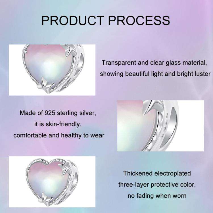 S925 Sterling Silver Electroplated Aurora Love Butterfly DIY Beads(SCC2941)
