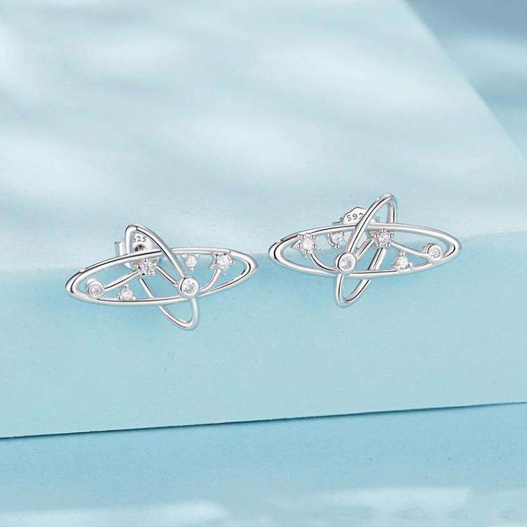 S925 Sterling Silver Mysterious Galaxy Hollow Earrings(SCE1821)