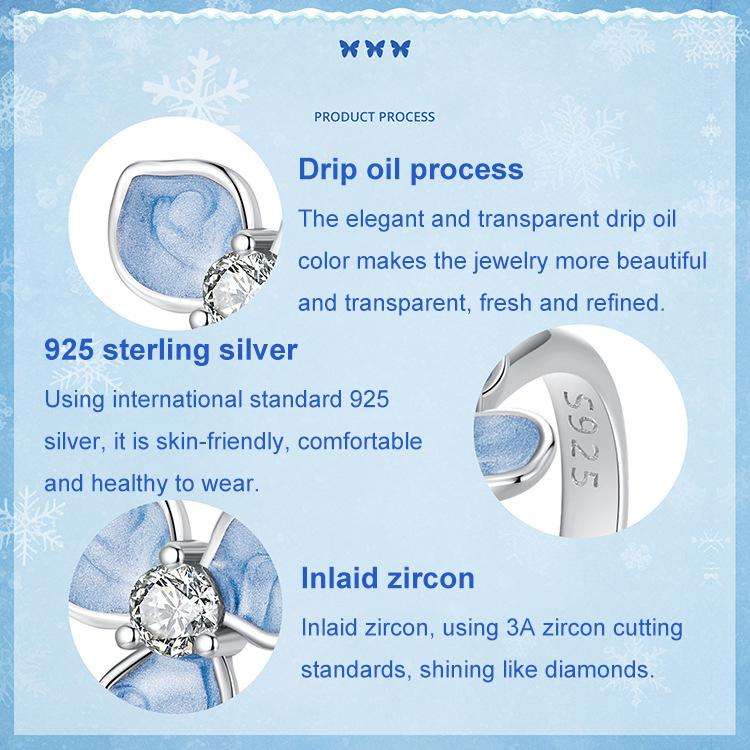S925 Sterling Silver Oil Drop Craft Flower Opening Adjustable Ring(SCR1089-E)