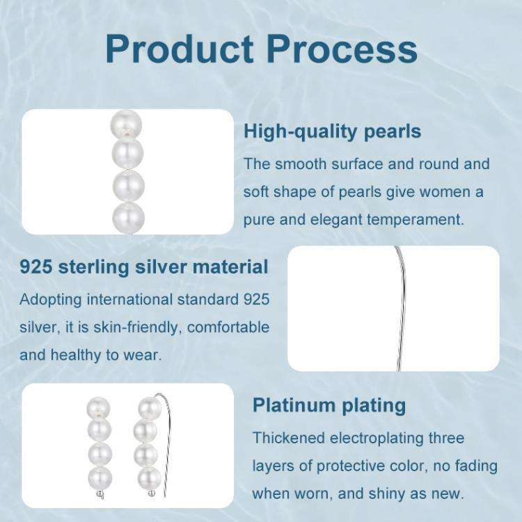 S925 Sterling Silver Elegant Shell Bead Ear Hook Earring Jewelry(BSE1174)