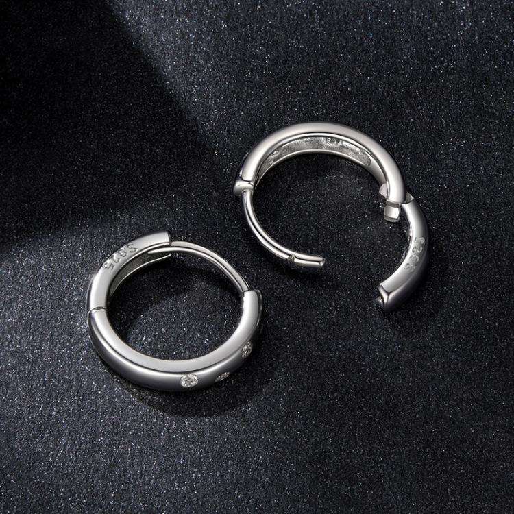 S925 Sterling Silver Platinum-Plated Moissanite Earrings(MSE088)