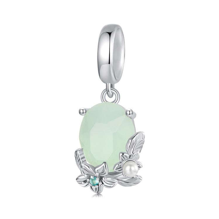 S925 Sterling Silver Pearl Flower Pendant(BSC1108)