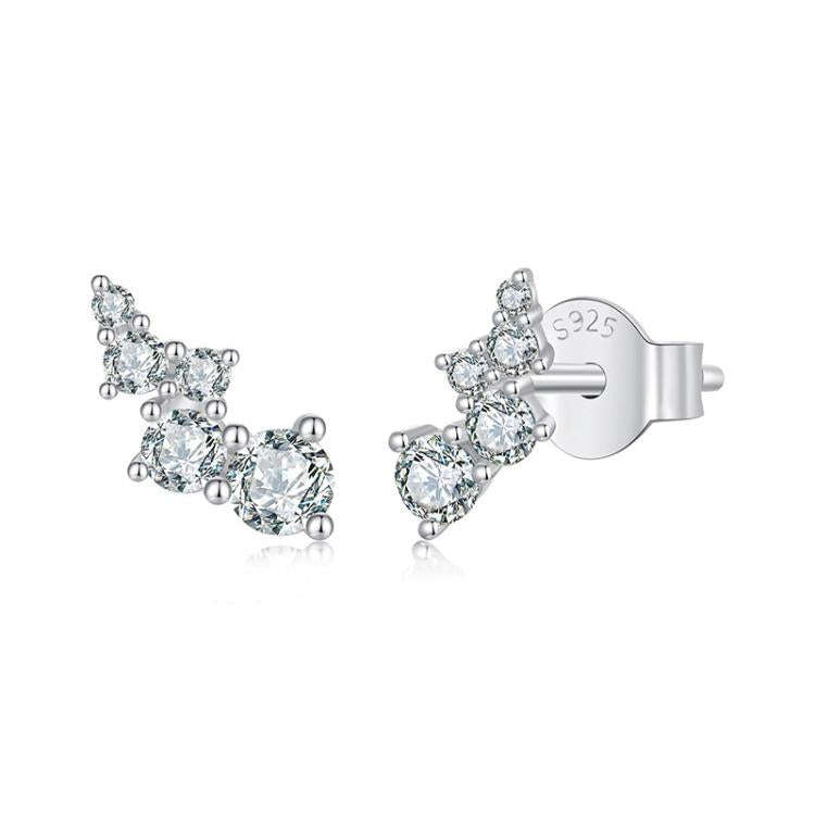 S925 Sterling Silver Moissanite Bubble Earrings(MSE080)