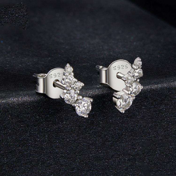 S925 Sterling Silver Moissanite Bubble Earrings(MSE080)