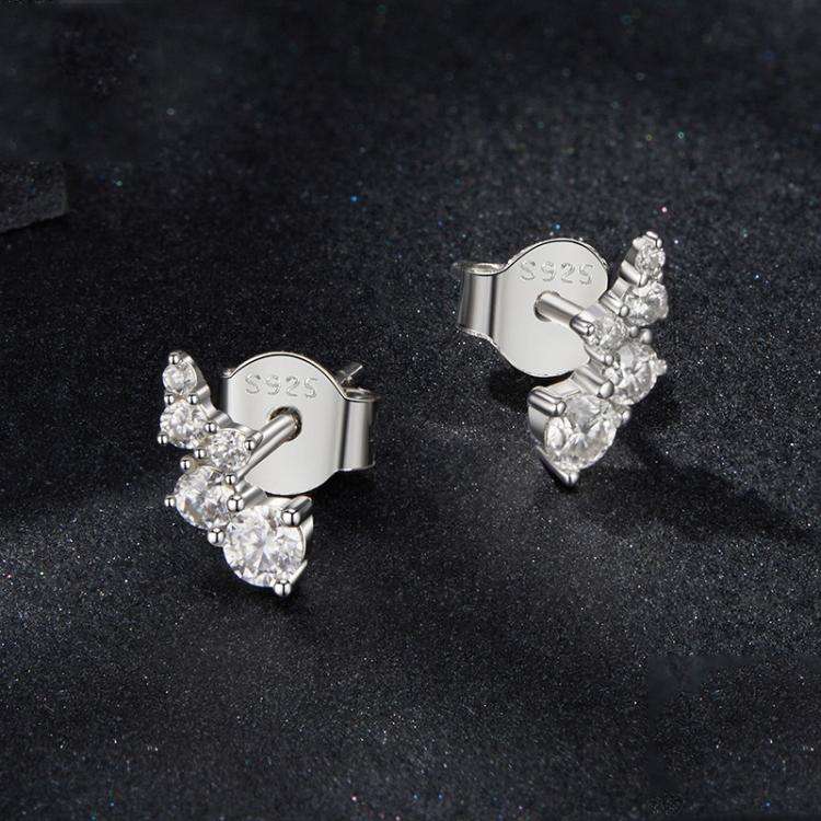S925 Sterling Silver Moissanite Bubble Earrings(MSE080)