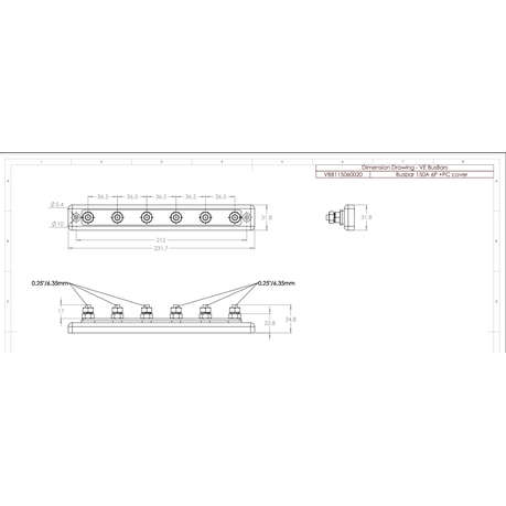 Victron Busbar 150A 6P +cover