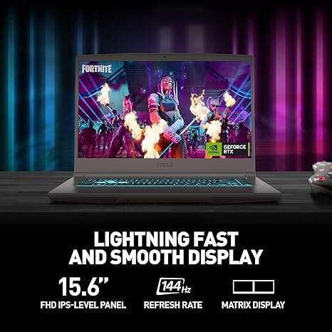 MSI Thin 15 i5-12450H 32GB 512GB SSD RTX 2050 144Hz 15.6" FHD Gaming Laptop