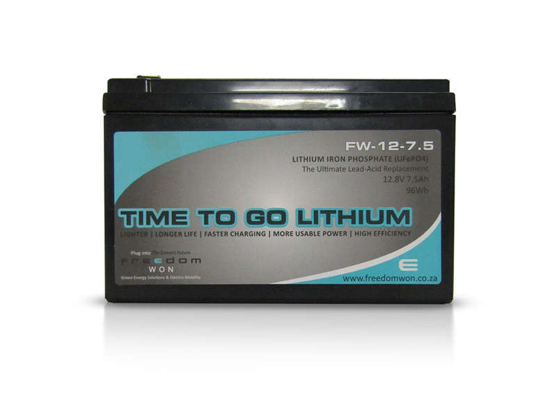 Freedom Won LiFePO4 Lithium Ion 12V - 7.5AH - FW 12-7.5