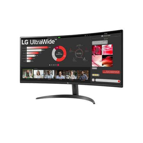 LG UltraWide 34" QHD VA Curved Monitor 100Hz - 34WR50QK
