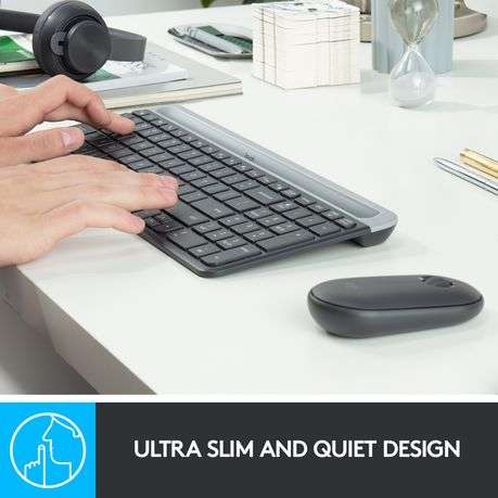 Logitech - MK470 Slim Wireless Keyboard and Mouse Combo