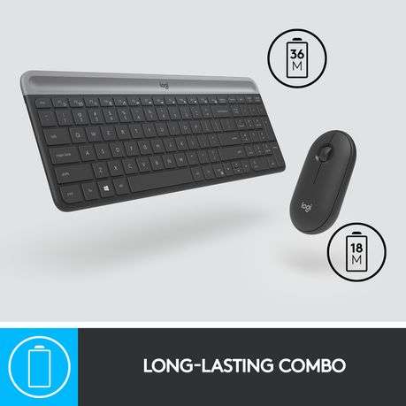 Logitech - MK470 Slim Wireless Keyboard and Mouse Combo