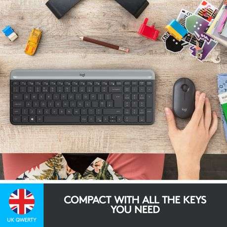 Logitech - MK470 Slim Wireless Keyboard and Mouse Combo