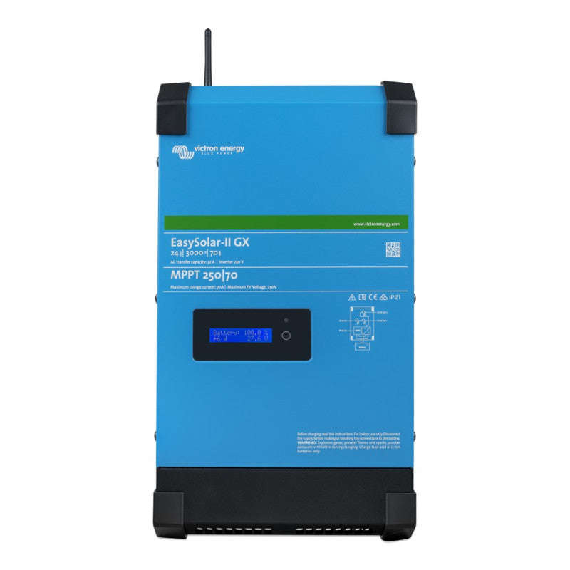Victron EasySolar-II 24/3000/70-32 MPPT 250/70 GX  - 24V 3kVA Inverter / Charger with MPPT Solar ...