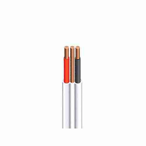 10MM WHITE FLAT TWIN & EARTH CABLE 100M ROLL