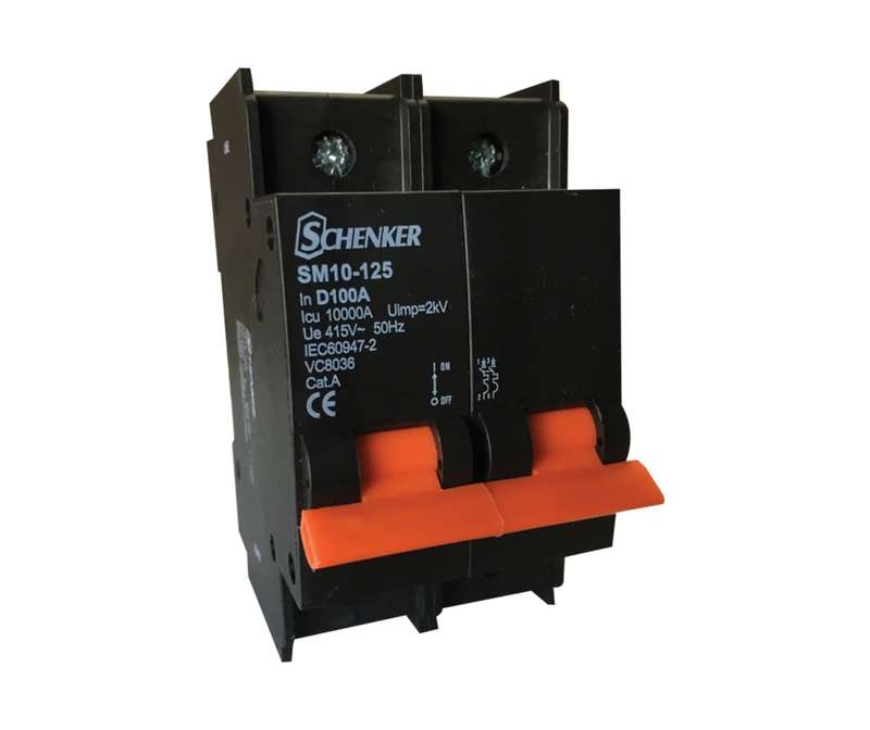 13MM DOUBLE POLE 10KA CIRCUIT BREAKERS D-CURVE