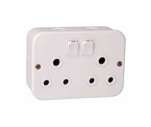 16A DOUBLE STEEL INDUSTRIAL SOCKET