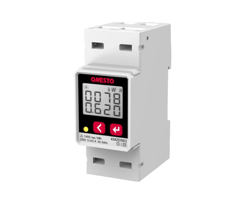 2 Module Single Phase Din Mount Direct Reading Energy Meter