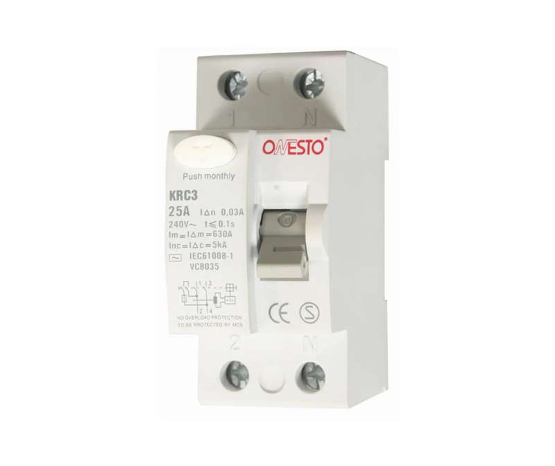 ONESTO KRC3 2 POLE DIN EARTH LEAKAGES