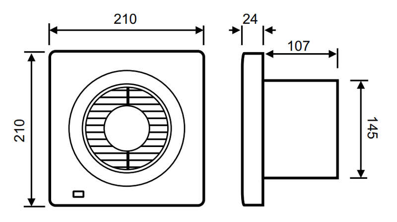 20W EXTRACTOR FAN WITH INDICATION
