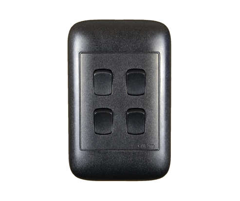 2X4 4 LEVER 1 WAY SWITCH BLACK