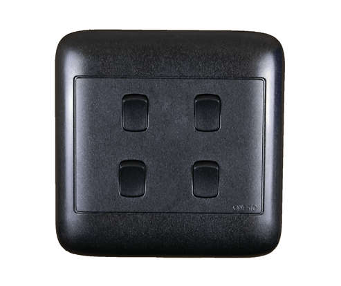 4X4 4 LEVER 1 WAY SWITCH BLACK