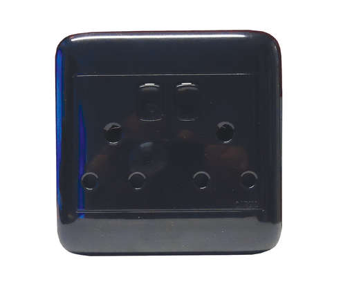 4X4 BLACK DEDICATED DOUBLE SOCKET