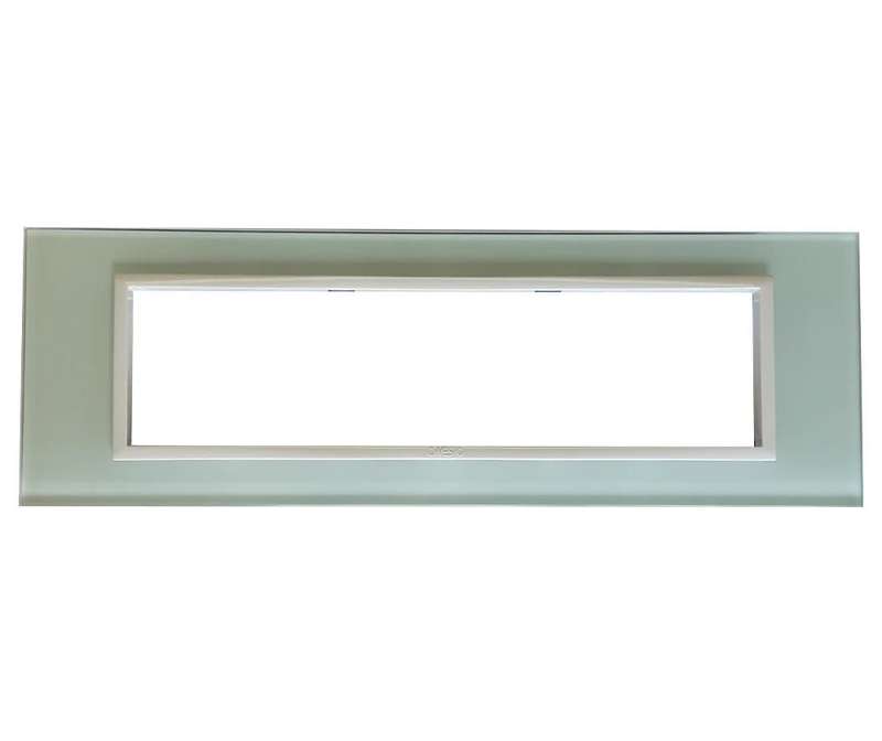 8 LEVER WHITE GLASS & WHITE BEZEL CLUSTER + BOX
