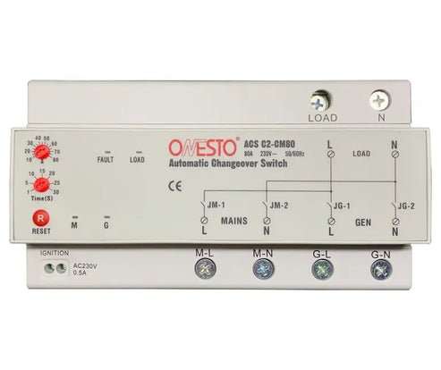 80A AUTOMATIC DIN CHANGE OVER SWITCH