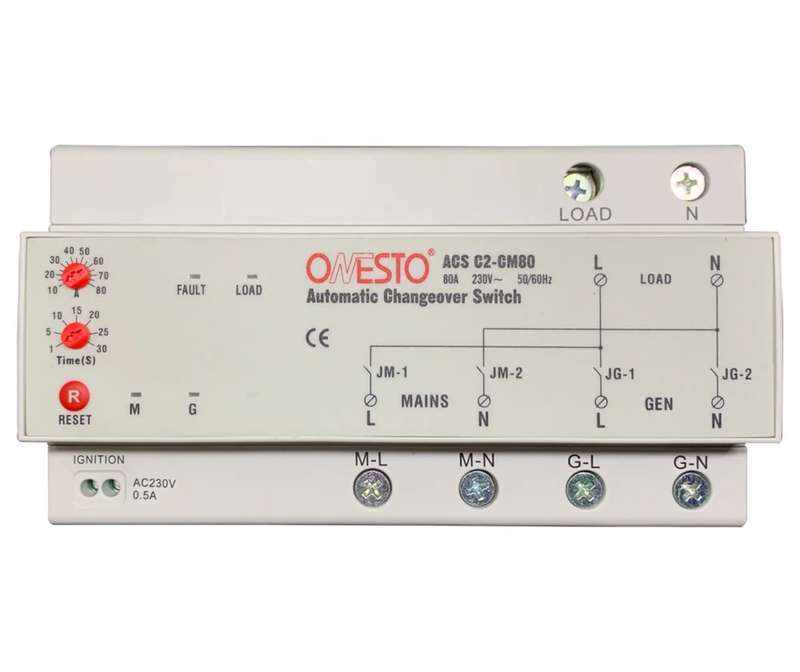 80A Din Mount Automatic Change Over Switch