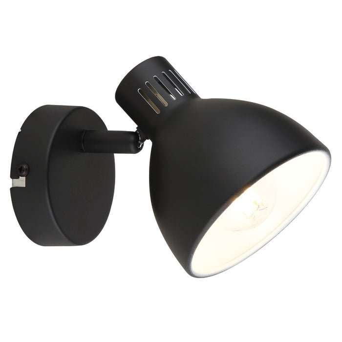 ADJUSTABLE BLACK 1 LIGHT SPOTLIGHT