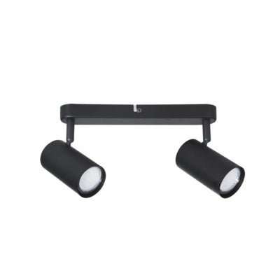 ADJUSTABLE GU10 BLACK OR WHITE 2 LIGHT SPOTLIGHT