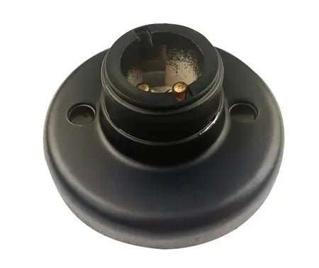 BLACK B22 BASE MOUNT LAMP HOLDER