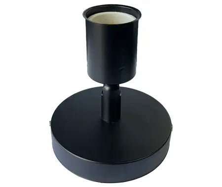 BLACK E27 ADJUSTABLE BASE MOUNT LAMP HOLDER