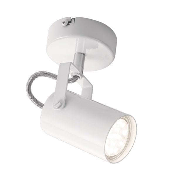BLACK OR WHITE ADJUSTABLE 1 LIGHT SPOTLIGHT