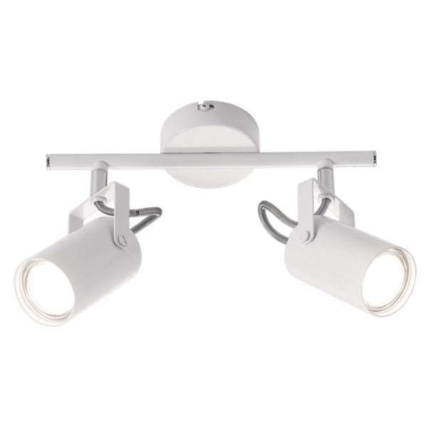 BLACK OR WHITE ADJUSTABLE 2 LIGHT SPOTLIGHT
