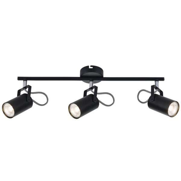 BLACK OR WHITE ADJUSTABLE 3 LIGHT SPOTLIGHT