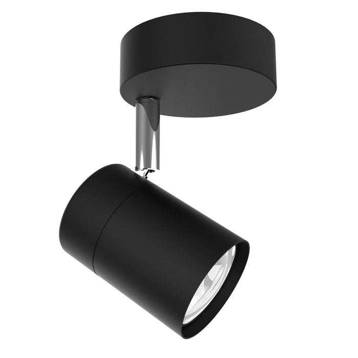 CIRCULAR BASE BLACK ADJUSTABLE 1 LIGHT SPOT LIGHT
