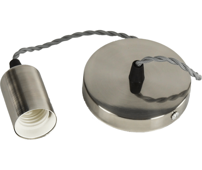 Gun Metal Flat Pendant Lamp Holder