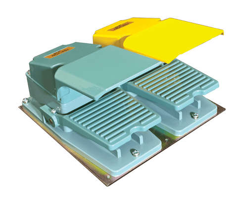 HEAVY DUTY STEEL DUAL FOOT SWITCH WITH FOOT GUARD