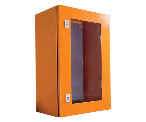 IP55 STEEL ENCLOSURE WITH PLEXI GLASS DOOR