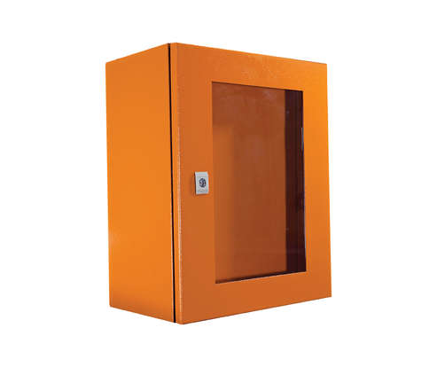 IP55 STEEL ENCLOSURE WITH PLEXI GLASS OUTER DOOR & SOLID INNER DOOR
