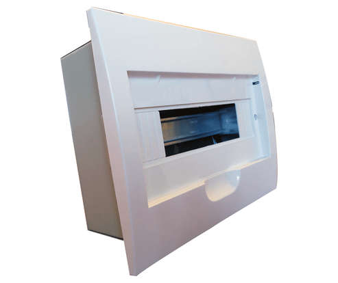 PLASTIC COVER STEEL TRAY FLUSH DISTRIBUTION BOARDS IP41