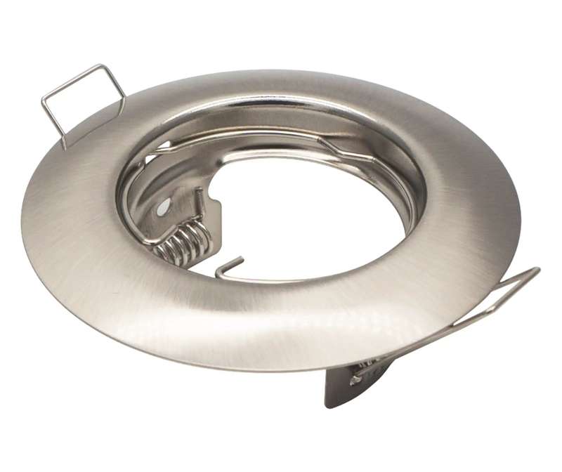 Round Fixed Downlight Fitting Satin Nickel