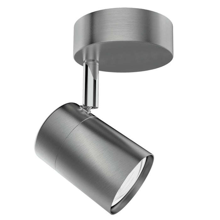 SATIN CHROME ADJUSTABLE GU10 1 LIGHT SPOTLIGHT