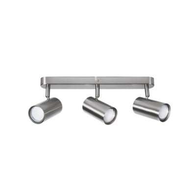 SILVER ADJUSTABLE GU10 3 LIGHT SPOT LIGHT