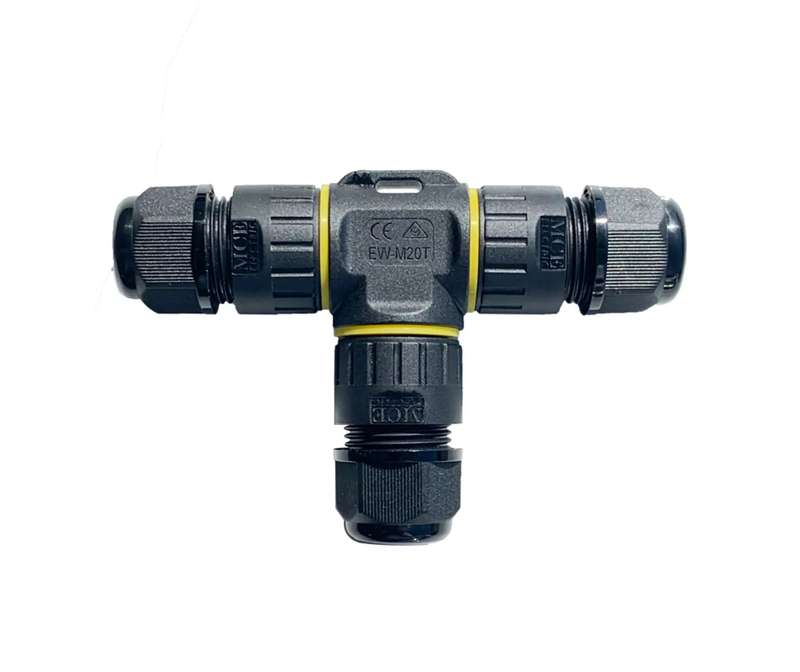 T-Shape 3 Pole Waterproof Cable Connector (0.5mm - 2.5mm)