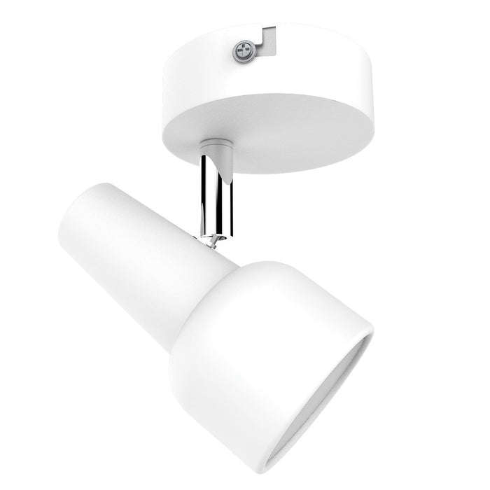 TORCH SHAPE ADJUSTABLE GU10 BLACK OR WHITE 1 LIGHT SPOTLIGHT