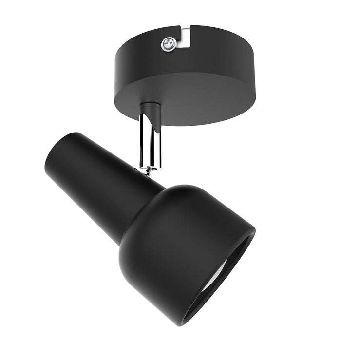 TORCH SHAPE ADJUSTABLE GU10 BLACK OR WHITE 1 LIGHT SPOTLIGHT