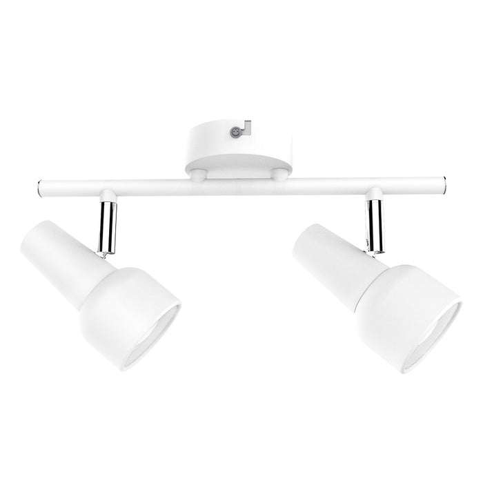 TORCH SHAPE ADJUSTABLE GU10 BLACK OR WHITE 2 LIGHT SPOTLIGHT