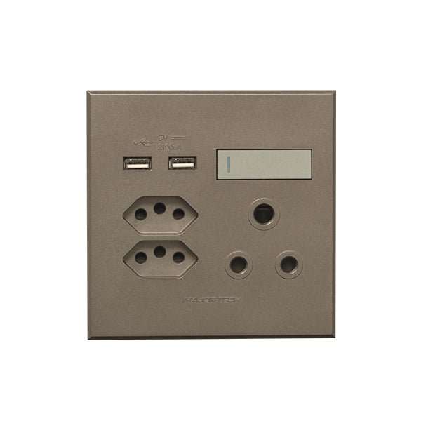 VETI 3 BRONZE USB DOUBLE WALL PLUG